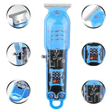 T9 Rechargeable Hair Clippers Transparent Professional Clippers Electric Hair Trimmers For Men Cordless Hair Cut Machine