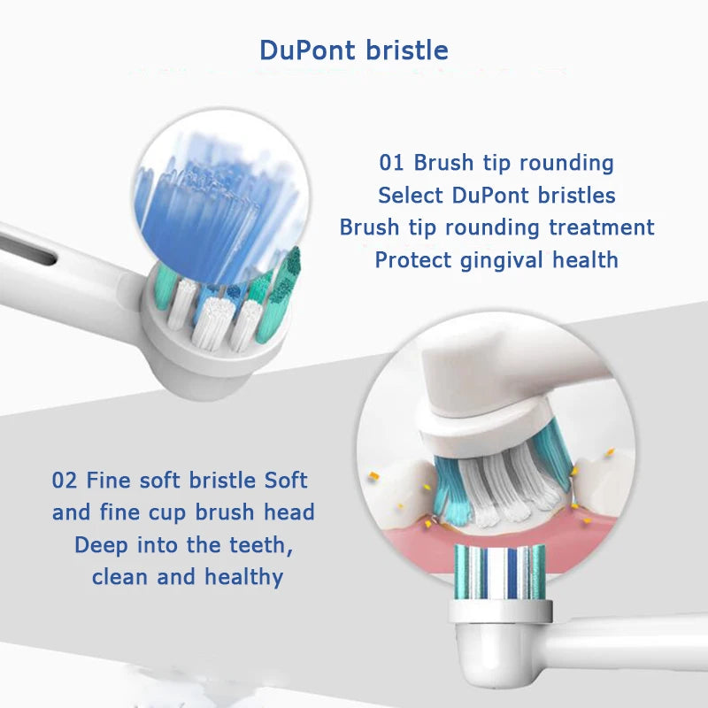 4 PCS Electric Toothbrush Head For Oral B Toothbrush Heads Whitening Soft Bristles Replacement Tooth Brush Heads For Oral B