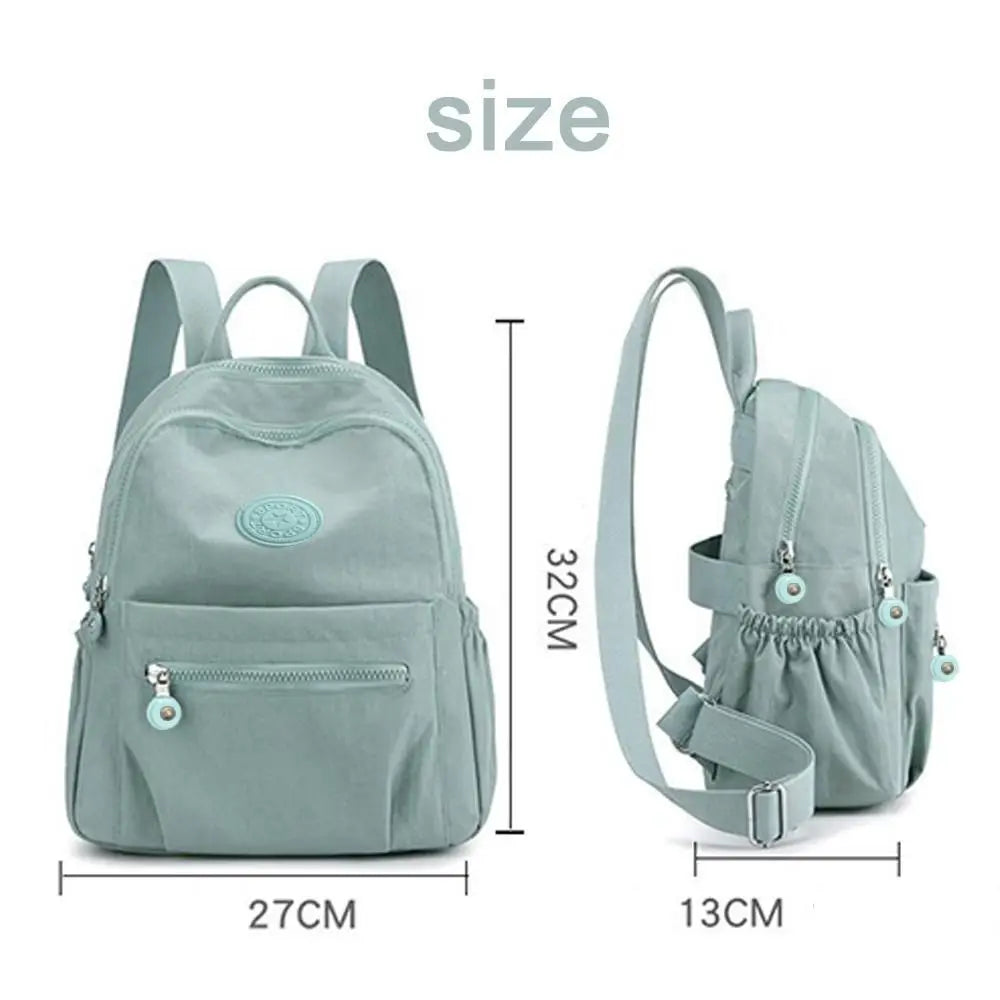 Simple Nylon Shoulder Bag Large Capacity Mini Rucksack Lightweight Waterproof Wear-resistant Small Backpack Travel Supply