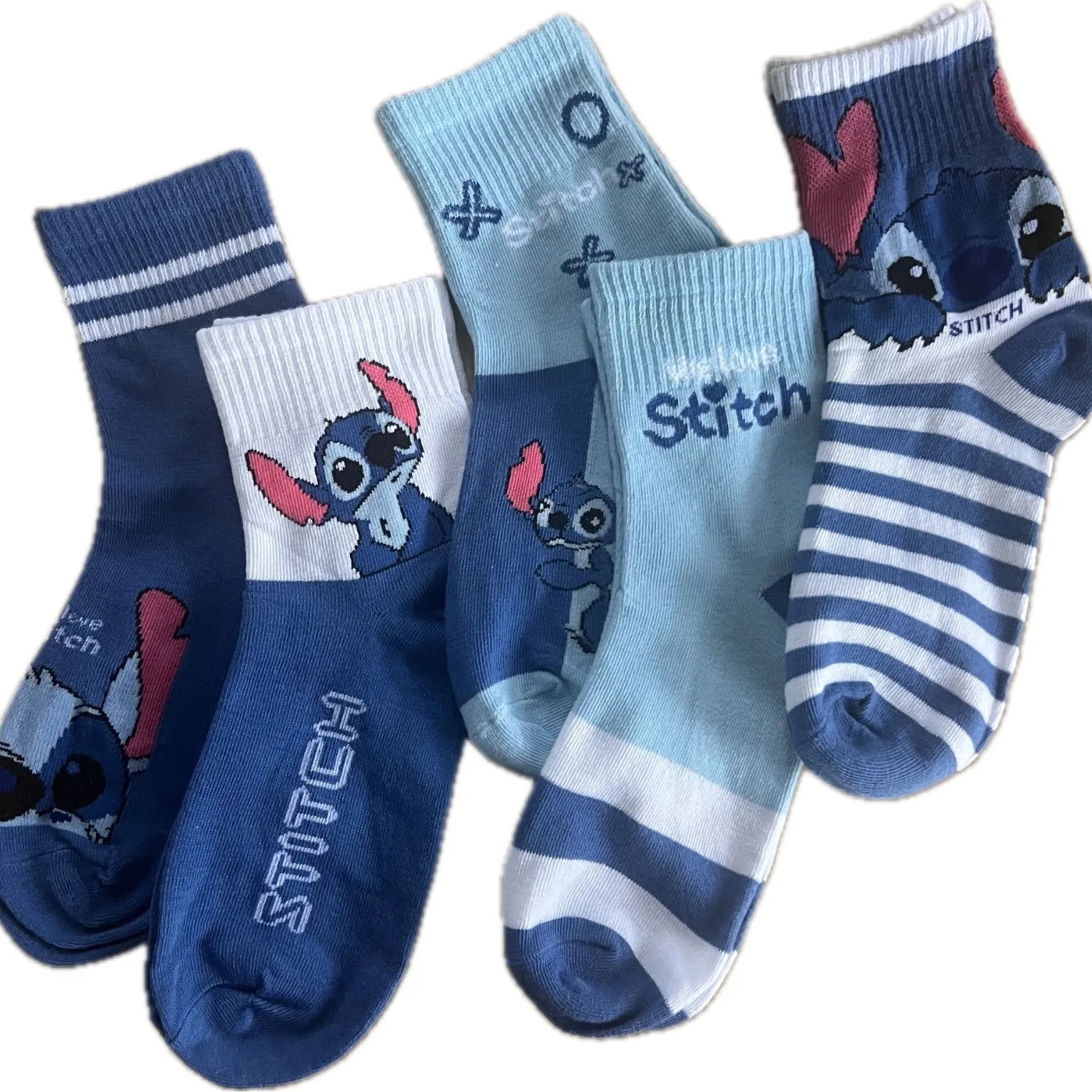 Disney Stitch Sock Cartoon Anime Women Cotton Short Sock Kawaii Boys Girls Socks Children Ankle Socks Girls Christmas Gifts