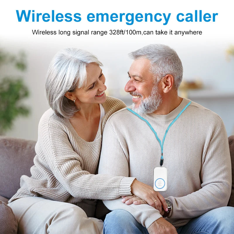 Wireless Doorbell Elderly Pager Emergency Button Paramedic Pager Full Alert Alarm Patient Senior Care Home Door Bell EU US Plug