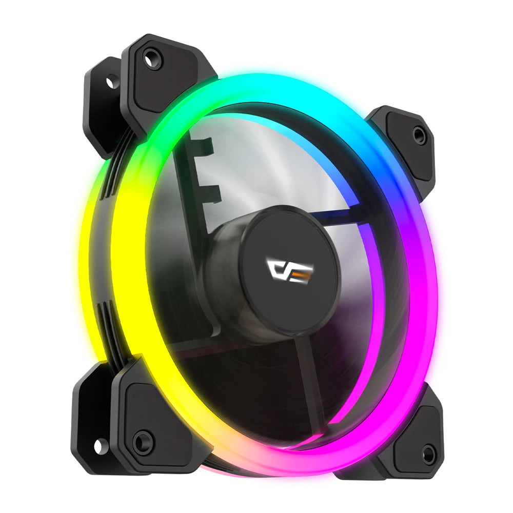 Darkflash DR11 RGB PC Case Fans Kits 6 Pin Double Ring ARGB Cooling for Desktop Computer