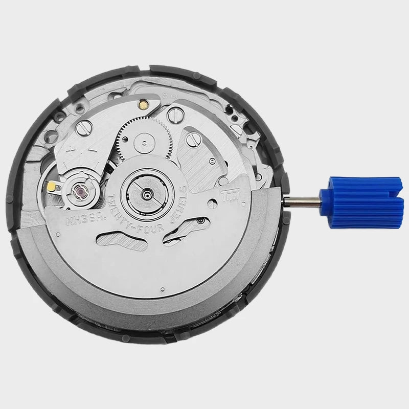 White Dual Date Window Setting NH36 24 Jewels Watch Movement NH36A Fully Automatic Mechanical Movement Replacement Accessories