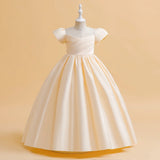 Elegant Bridesmaid Dresses For Girls Wedding Party Gown White First Communion Ceremony Long Evening Dress Kids Summer Clothes