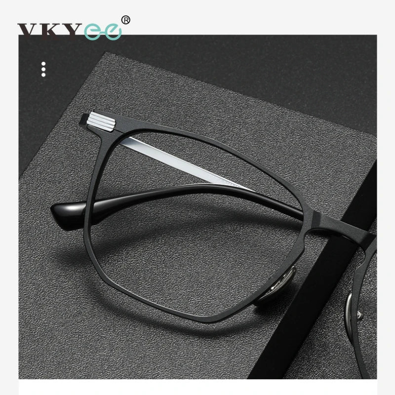 VICKY Ultra-light Aluminum Titanium Business Fashion Eyeglasses  Anti-Blue Light Reading Glasses Men Myopia Prescription 20241