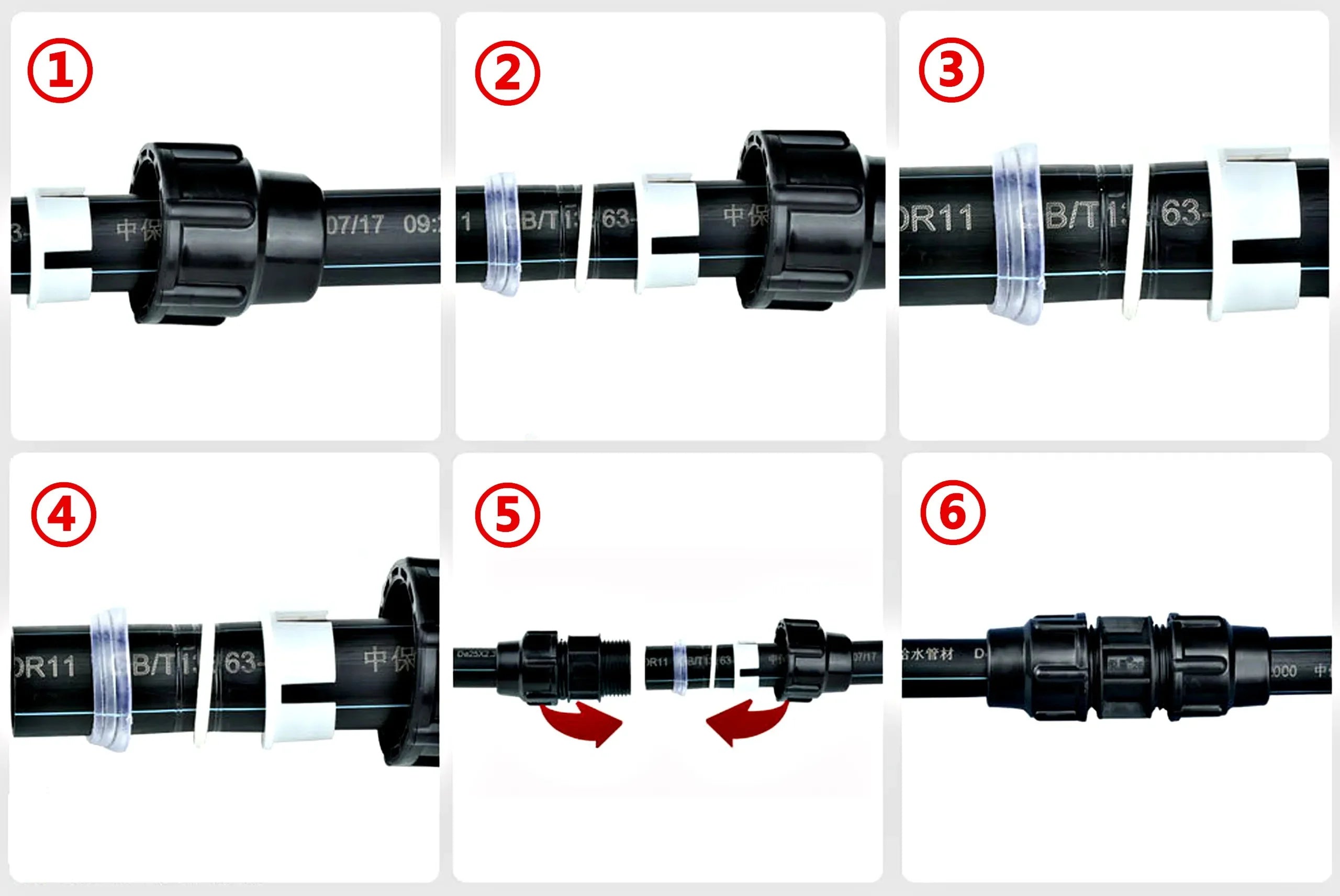 20/25/32/40/50Mm Valve PE Pipe Quick Connector Elbow Reducing Water Pipe Joint Plastic Agriculture Irrigation PE PVC Fittings