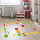 Palm Printing Interactive Game Floor Sticker Game Kindergarten Children's Room Cartoon Wall Stickers for Kids Room Home Decor