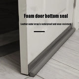 Leather back adhesive door bottom sealing strip door seam windproof strip self-adhesive single door bottom strip insect  strip