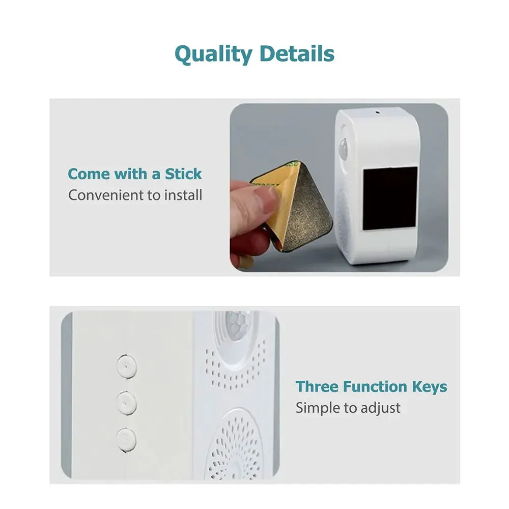 ML56 Talking Welcome Doorbell Motion Sensor Store Security Reminder Business Detector Entry Intelligent Greeting Door Chimes