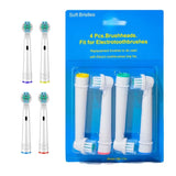 4 PCS Electric Toothbrush Head For Oral B Whitening Soft Toothbrush Heads  Bristles Replacement Tooth Brush Heads For Oral B