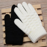 Women Men Warm Winter Touch Screen Gloves Stretch Knit Mittens Wool Full Finger Guantes Female Crochet Glove