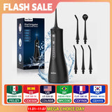 SEJOY Water Flosser Professional For Teeth, Gums, Braces, Dental Care, Electric Power With 5 Settings, 5 Tips For Multiple Users