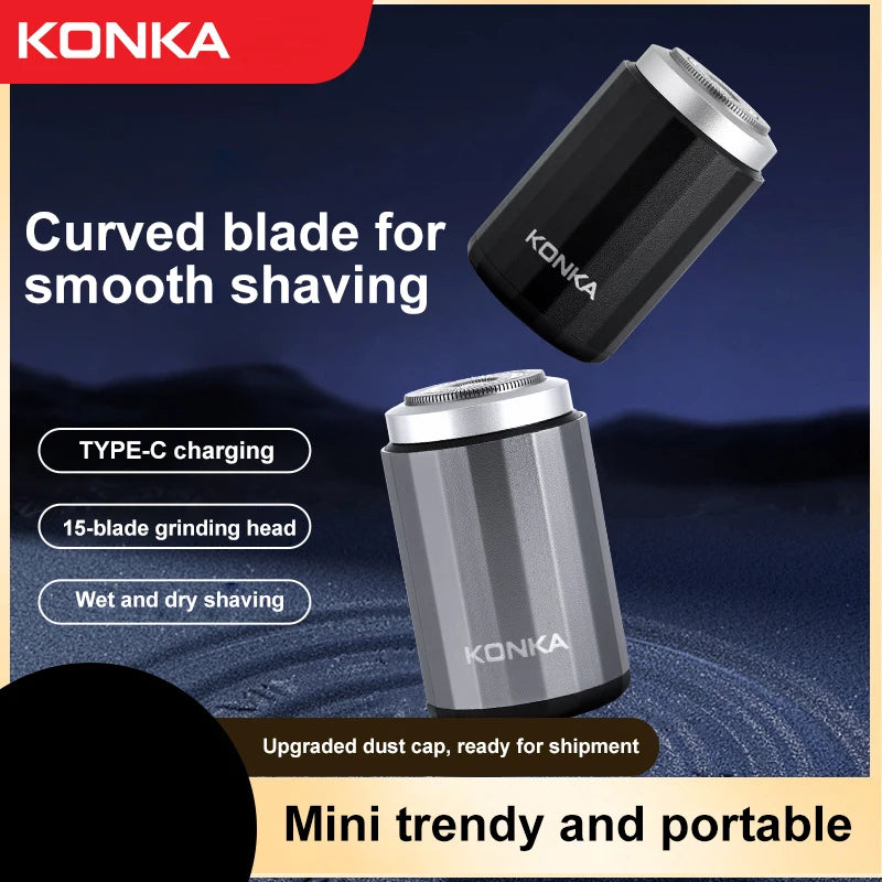 NEW Type-c Rechargable Mini Portable Waterproof Electric Shaver  Strong High Speed Long Endurance Suitable Wet and Dry