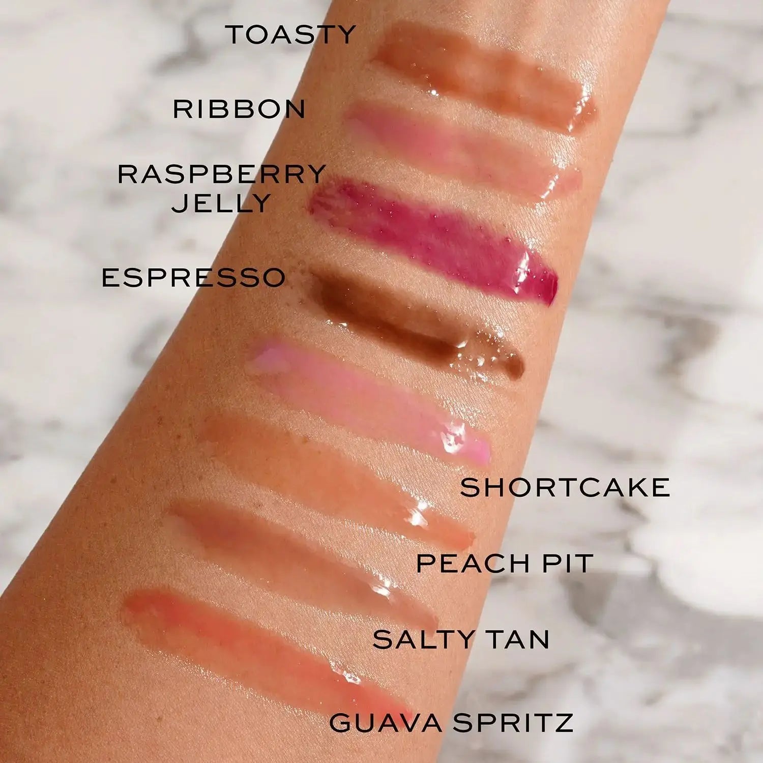 espresso raspberry jelly ribbon toast guava spritz shortcake salty tan peach pit wholesale Lip gloss Rhode phone case