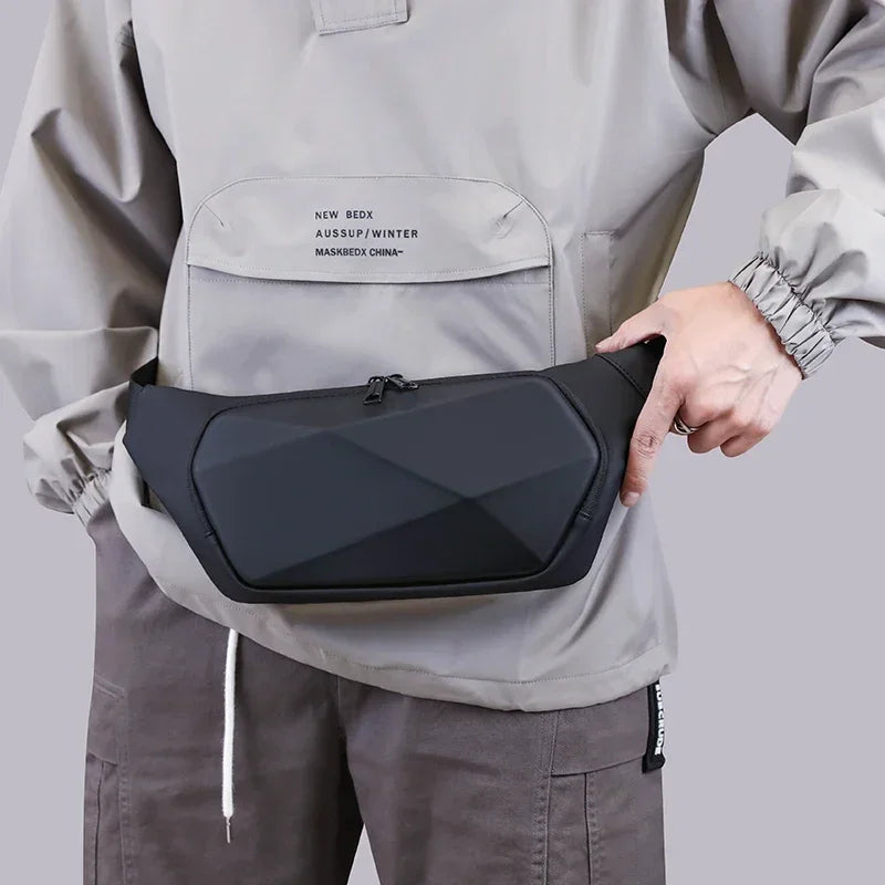 New men's bag waterproof, wear-resistant, high-end, minimalist waist bag, travel and shopping mini shoulder bag 남성 기능 가슴 가방