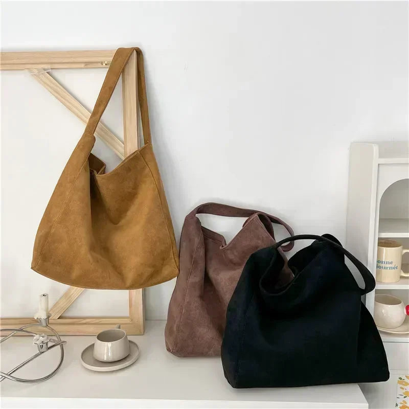 Casual Solid Interior Compartment Shoulder Bags Magnetic Buckle 2024hot Sale Bags for Women Zipper Woolen Cloth Women's Handbags