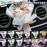 Dried Flowers Bouquet Car Perfume Air Vent Clip Mini Creativity Car Flower Accessories Eternal Bouquet Interior Ornament W1H7