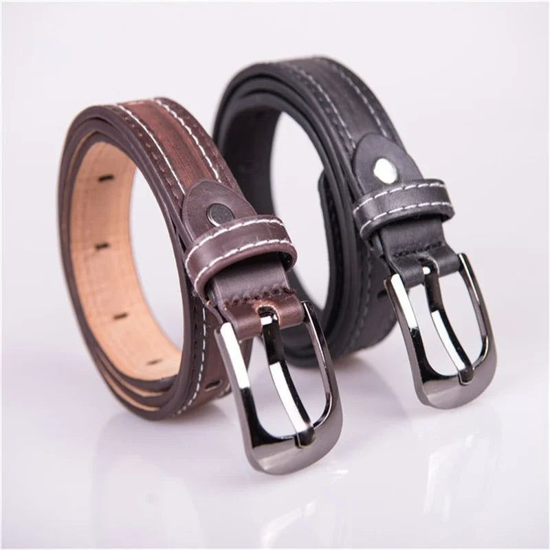 75-100cm Children's Belt Black Brown Leather Pin Buckle Wear-Resistant Boys Girls Outdoor Belts 2022 Hot Sale Wholesale