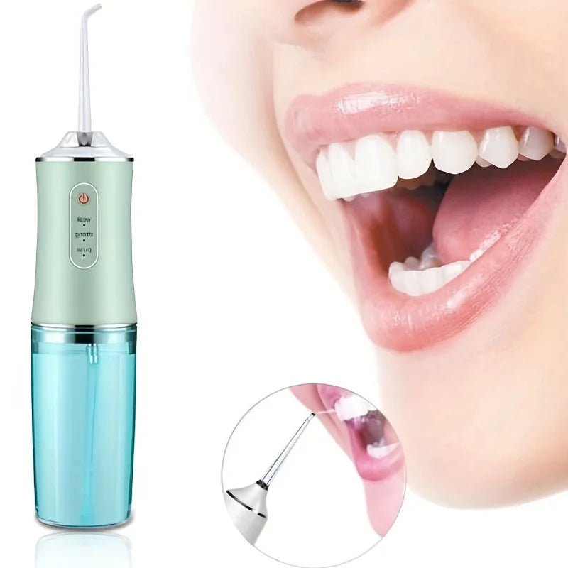 Oral Irrigator Portable Mouth Washing Machine Dental Water Flosser USB Rechargeable Water Jet Floss Tooth Pick 220ml 3 Modes