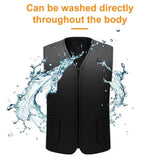 Men Heated Vest 3 Heating Levels Smart Temperature Control Vest Waterproof V Neck Thick Windproof Waistcoat Padded Waistcoat