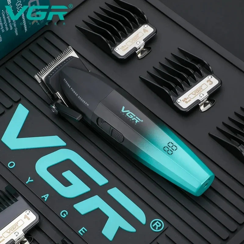 VGR Professional Electric Hair Clipper For Men Rechargeable Hair Trimmer with 9000RPM motor for Beard Hair cut Machine V-003