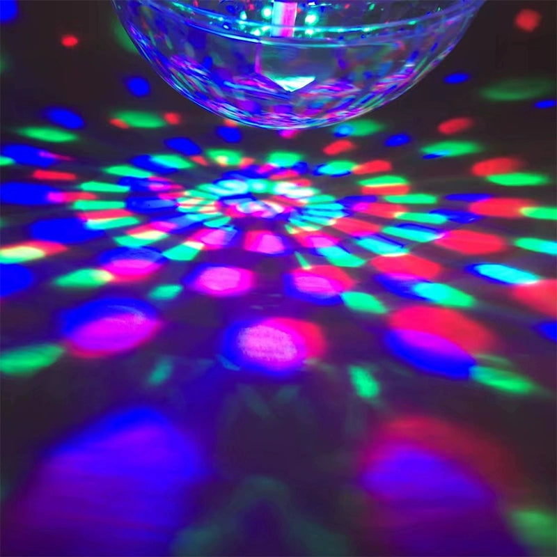 Double Head Rotate Degree Colorful Rotating Stage Light LED Bulb Magic Ball Bar KTV Stage Laser Crystal Flashing Light E27