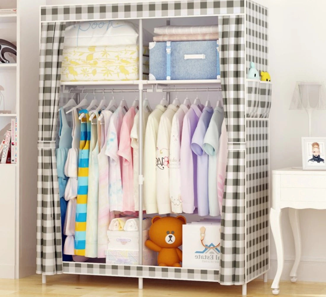 Cloth cabinet folding cloth organizer Modular canvas Roquero store dust-resistant wardrobe