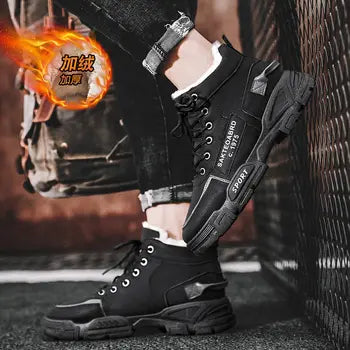 fur snow boots men sneakers shoes men sports running male sneakers sport men women trainers walk tennis fall Mocassin 1229