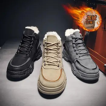 fur snow boots men sneakers shoes men sports running male sneakers sport men women trainers walk tennis fall Mocassin 1229